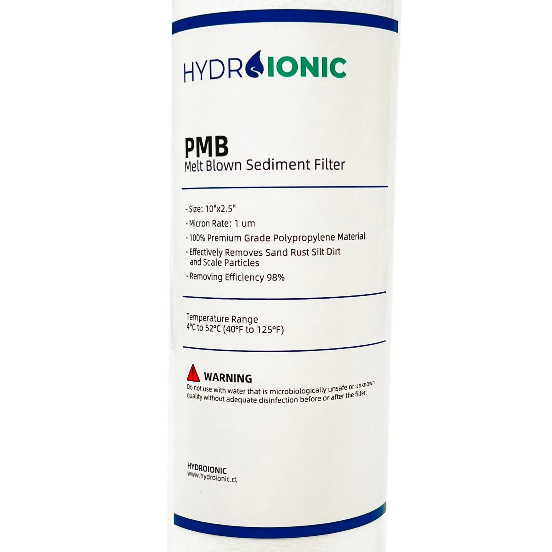 Filtro de sedimento 10x2,5''x1micron