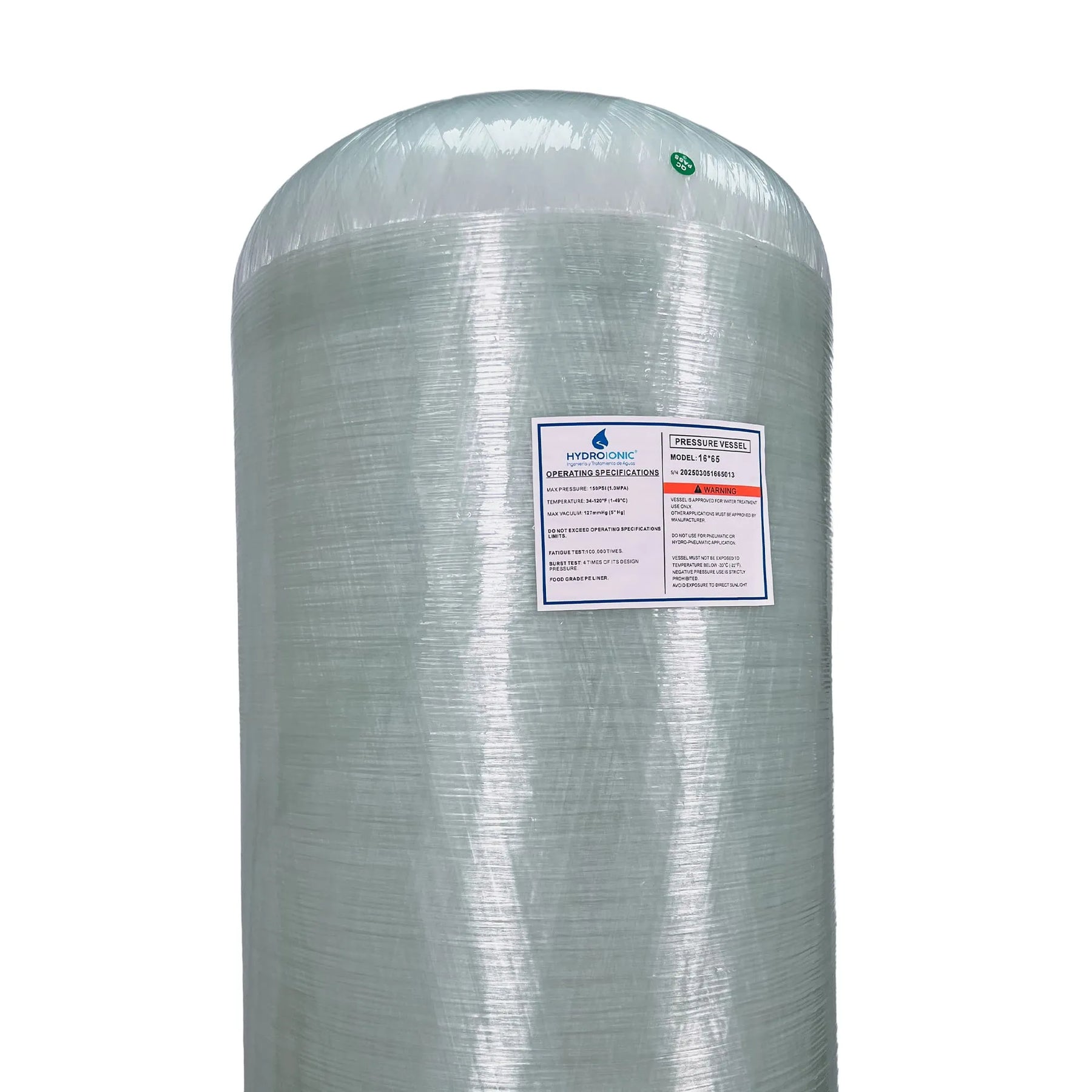 Cuerpo de fibra 16x65-2,5"